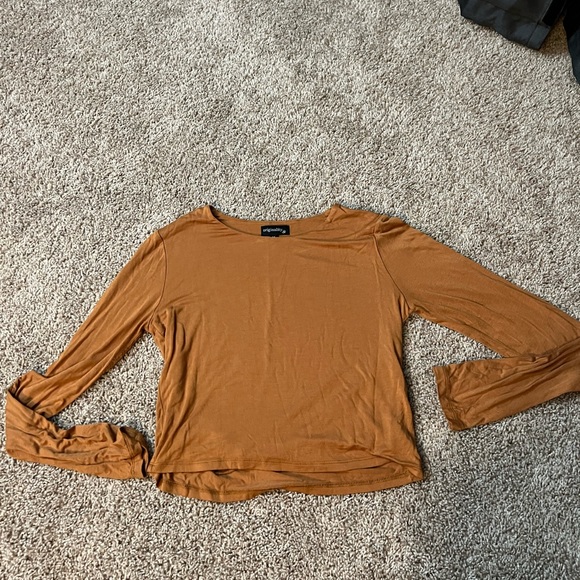 Burt orange long sleeve crop top - Picture 1 of 2